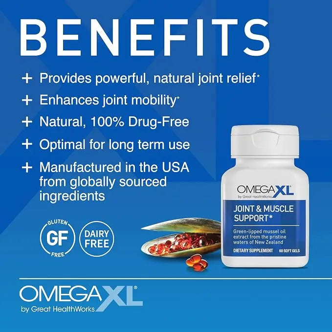 Omega XL Joint Supplement | Green-Lipped Mussel Extract | 300 Capsules NORTH WAVE SCENTORA