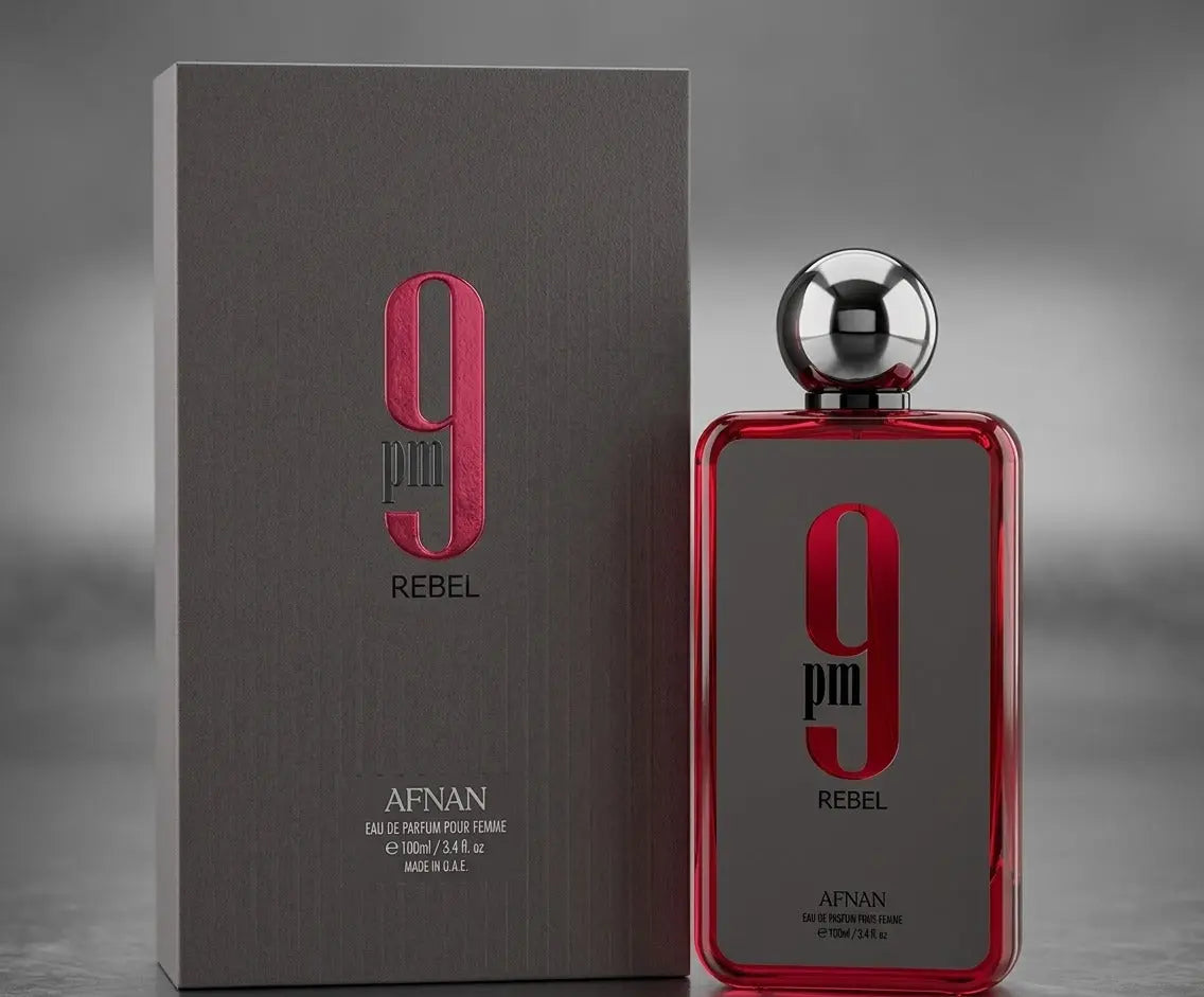 Afnan 9 PM Rebel Eau De Parfum pour Femme – 100ml / 3.4 fl. oz. Spray NORTH WAVE SCENTORA