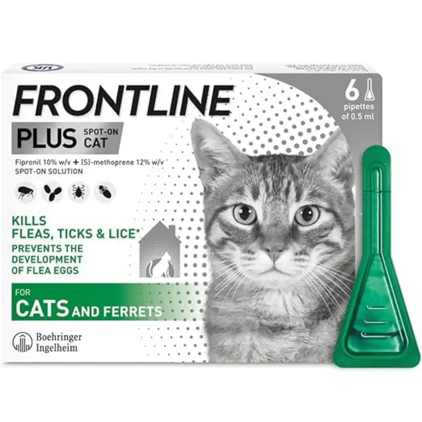 FRONTLINE Plus Flea and Tick Treatment for Cats and Ferrets – 6 Pipettes SCENTORA SCENTORA