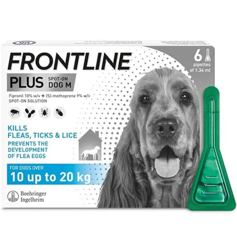 FRONTLINE Plus Flea and Tick Treatment for Medium Dogs (23-44 lbs) – 6 Pipettes SCENTORA SCENTORA