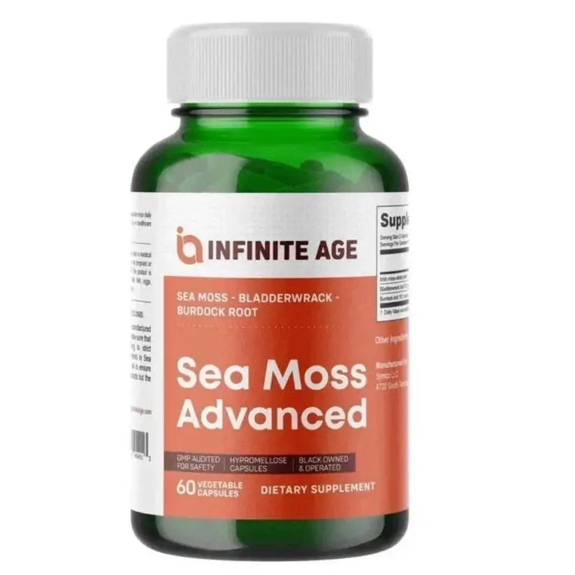 INFINITE AGE Sea Moss Advanced Superfood 1250mg – High-Potency Vegan Capsules (60 Count) SCENTORA SCENTORA