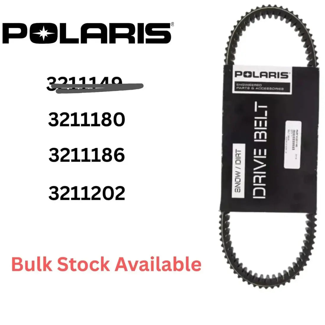 OEM Polaris Drive Belt - Codes 3211180, 3211186, 3211202 - Brand New NORTH WAVE SCENTORA