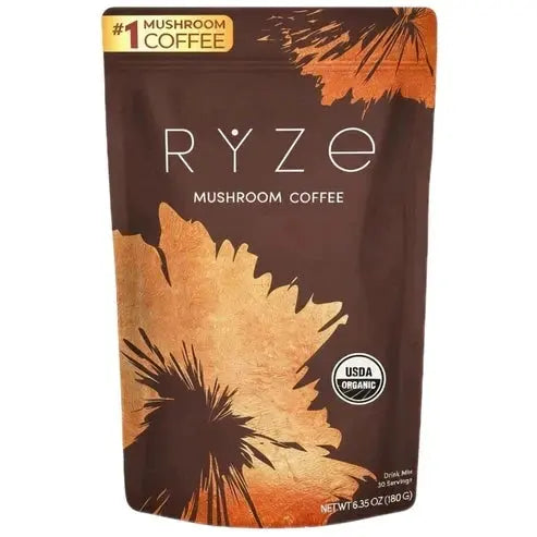 RYZE Mushroom Coffee – USDA Organic Instant Coffee with 6 Adaptogenic Mushrooms – 30 Servings NORTH WAVE SCENTORA