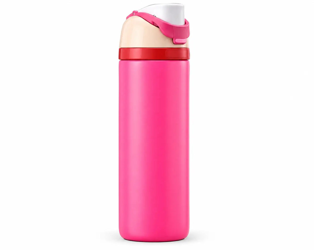 Bright Pink Portable Water Bottle | Modern Travel Tumbler with Flip Top Lid SCENTORA SCENTORA