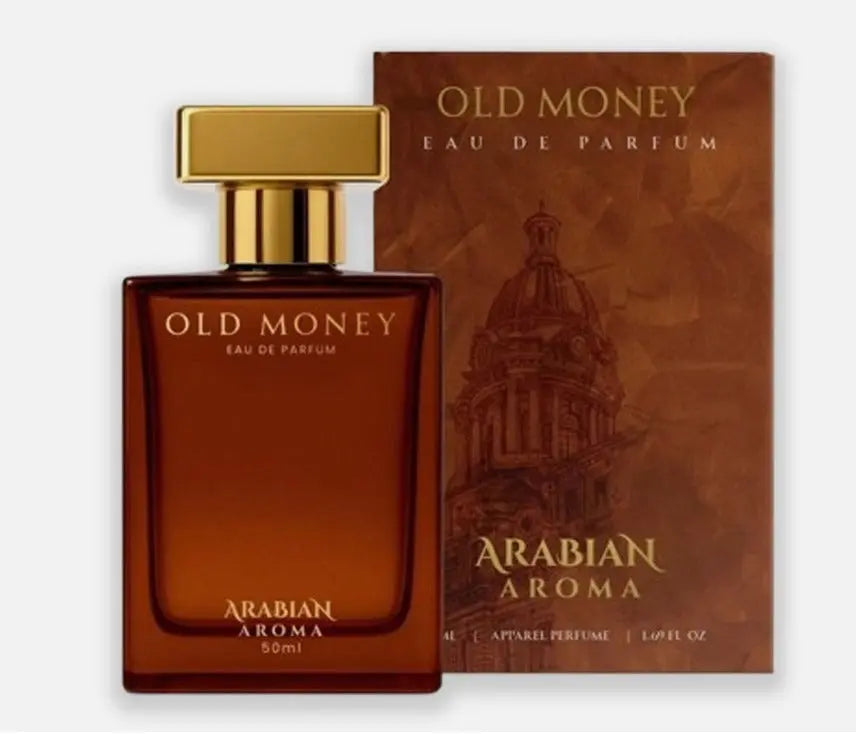 Arabian Aroma Old Money Eau De Parfum – 50ml (1.69 fl. oz.) Long-Lasting Warm Woody Amber & Tobacco Fragrance NORTH WAVE SCENTORA