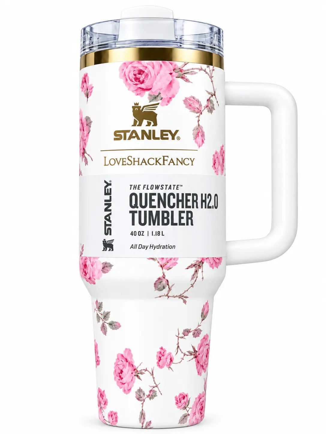 40 oz Floral Insulated Tumbler with Handle – Reusable Travel Water Cup NORTH WAVE SCENTORA