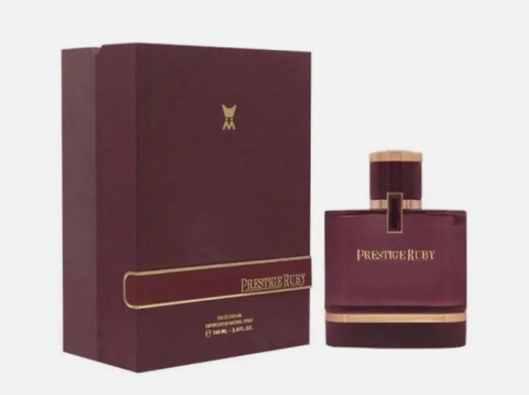 Prestige Ruby Eau De Parfum – 100ml (3.4 fl. oz.) Long-Lasting Luxurious Oriental Floral & Amber Fragrance NORTH WAVE SCENTORA