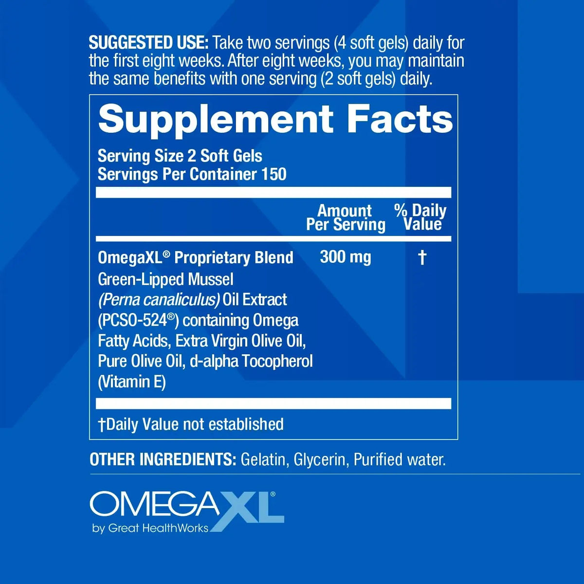Omega XL Joint Supplement | Green-Lipped Mussel Extract | 300 Capsules NORTH WAVE   SCENTORA