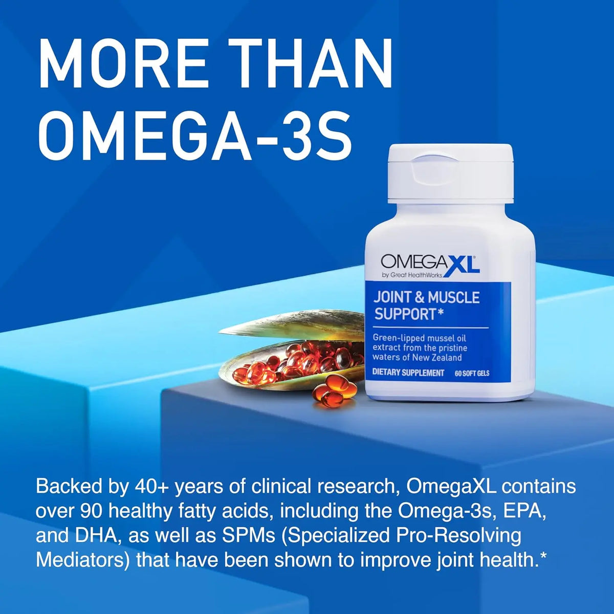 Omega XL Joint Supplement | Green-Lipped Mussel Extract | 300 Capsules NORTH WAVE   SCENTORA