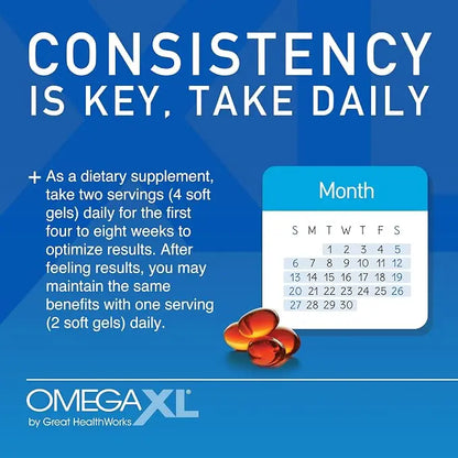 Omega XL Joint Supplement | Green-Lipped Mussel Extract | 300 Capsules NORTH WAVE   SCENTORA