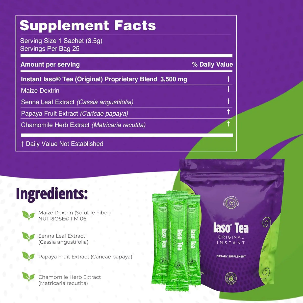 TLC Iaso Tea Original Instant Gentle Cleanse Dietary Supplement NORTH WAVE   SCENTORA