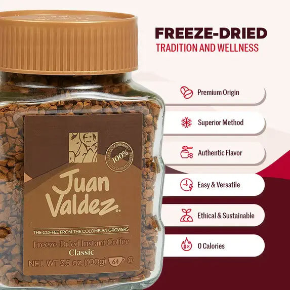 Juan Valdez Classic Freeze-Dried Instant Coffee – 3.52 oz / 100g SCENTORA   SCENTORA